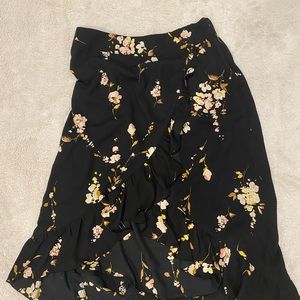 High low floral skirt